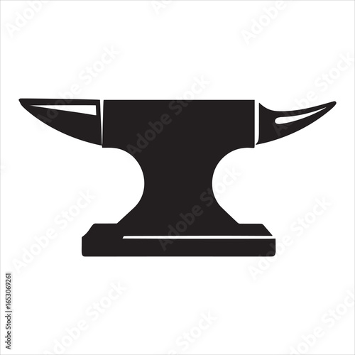 antique anvil silhouette vector