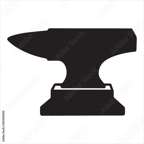antique anvil silhouette vector