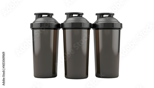 Wallpaper Mural Three Black Shaker Bottles Isolated Torontodigital.ca