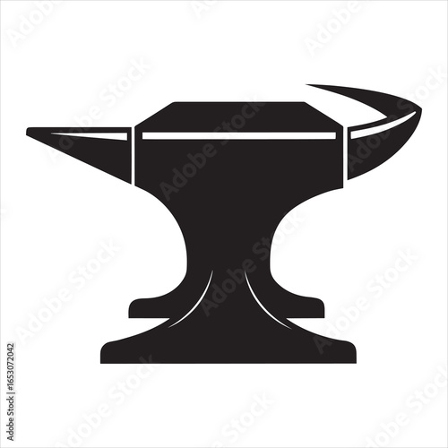 antique anvil silhouette vector
