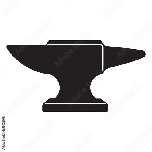 antique anvil silhouette vector
