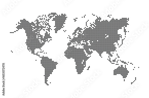Mobileworld map dotted vector illustration design