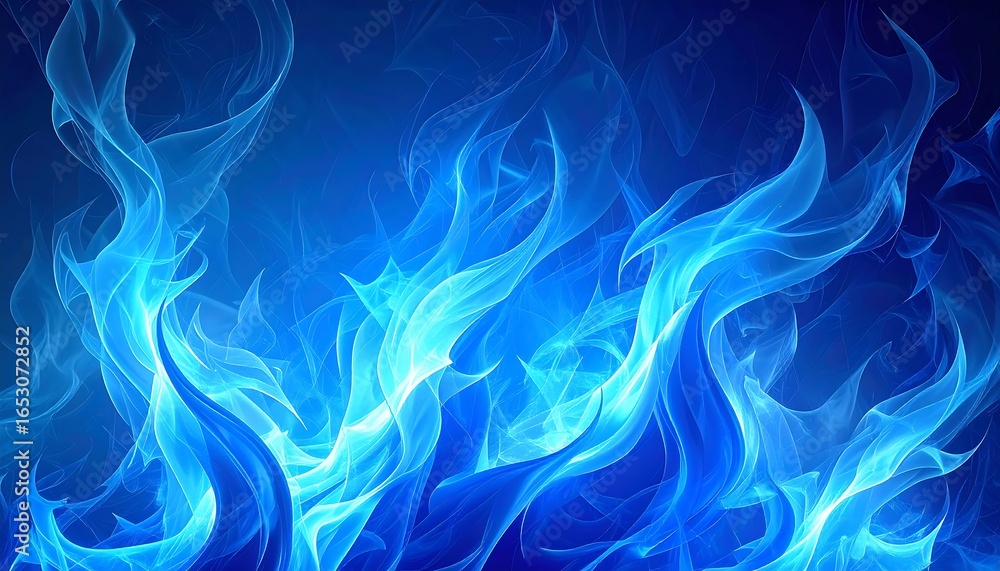 Fototapeta premium Abstract blue flames background