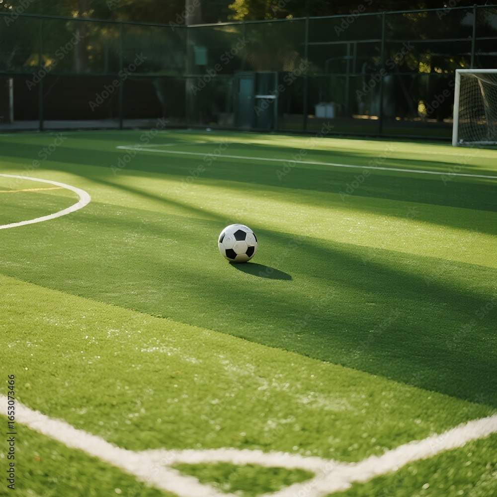Obraz premium soccer ball on the field