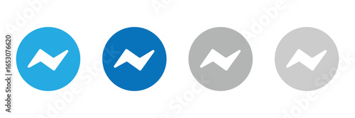 Facebook messenger icon set .Eps 10.Vector background  .