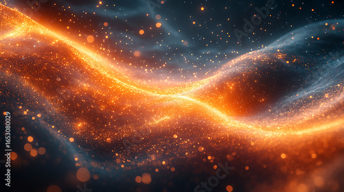 Vivid cinematic portrayal of photon streams reacting with quantum particles to produce energy white background 