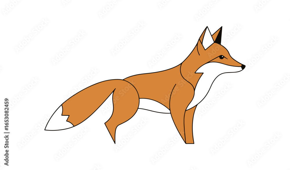 Obraz premium Fox profile illustration