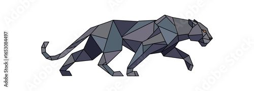 Geometric panther illustration