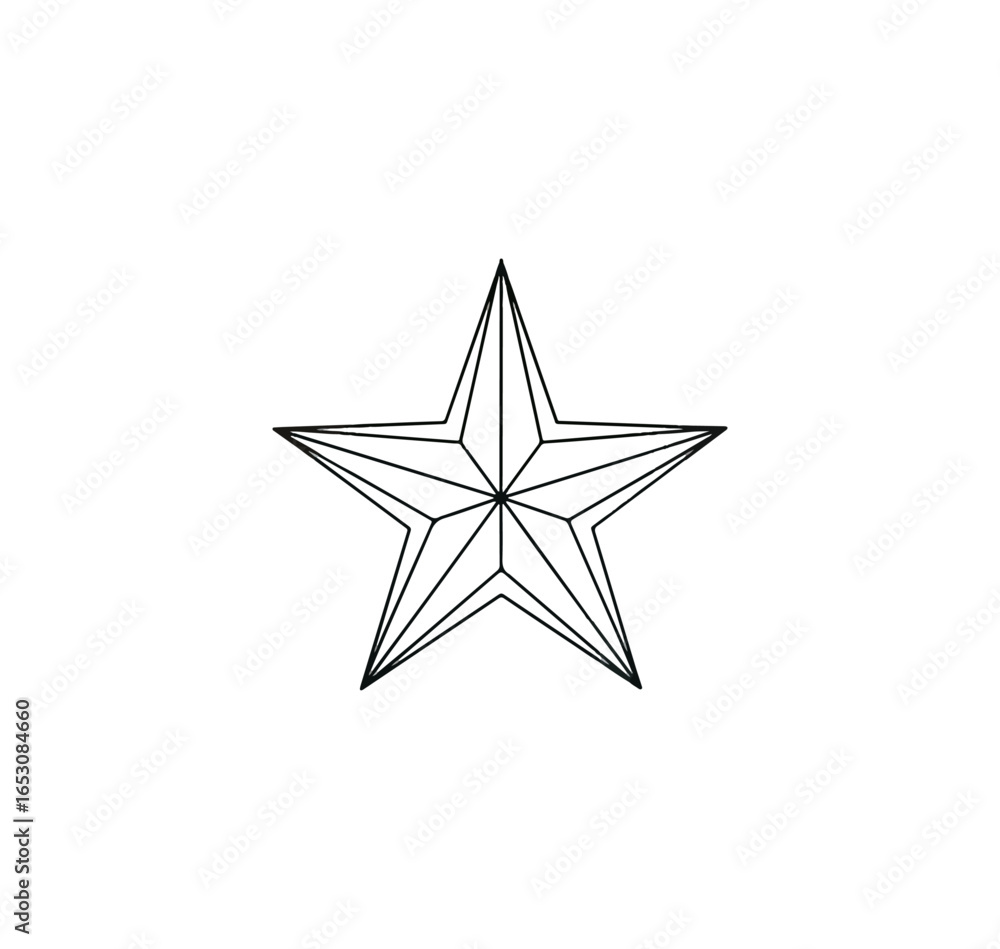 Fototapeta premium Geometric star design illustration