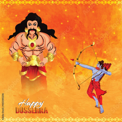 Happy dussehra celebration social media post