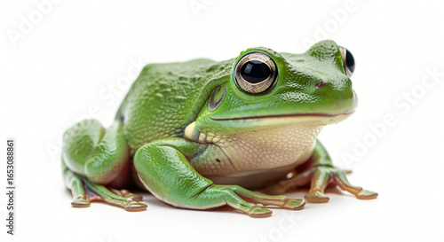Wallpaper Mural Green Tree Frog Portrait on White Background Torontodigital.ca