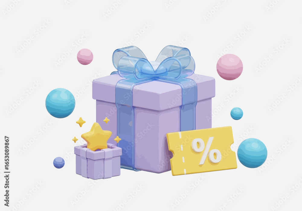 Naklejka premium Celebrate Special Moments with Thoughtful Gifts and Exciting Discounts Awaiting Your Discovery Through Festive Offers and Celebratory Promotions Bringing Joy and Surprise to Every Occasion