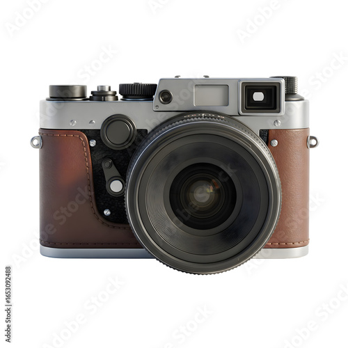 old photo camera isolated