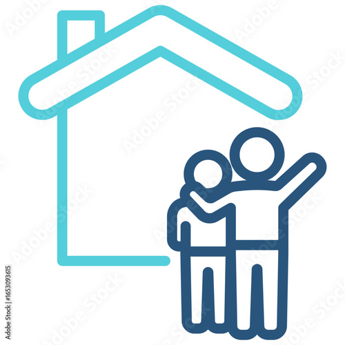 Assisted Living Outline Color Icon