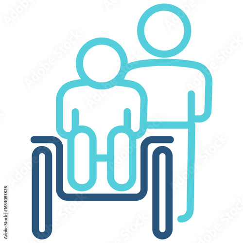 Caregiver Outline Color Icon