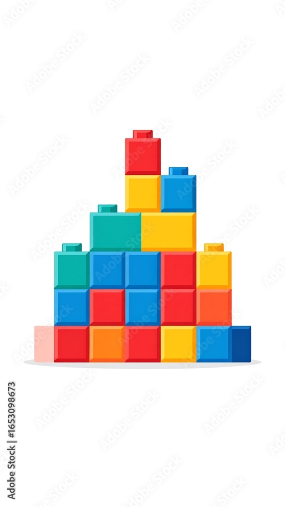 Obraz premium Colorful block tower
