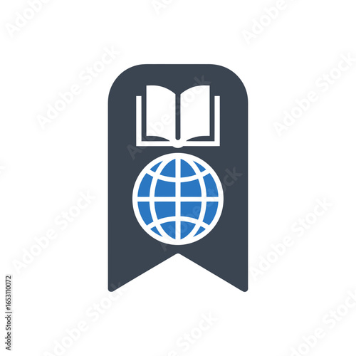 Global Reading Icon Bookmark