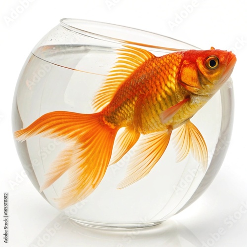 Goldfish isolated on white background