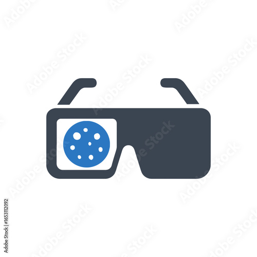 3D glasses moon icon