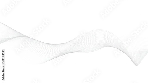 Abstract Light Waveform Flowing Smoothly on White Background animation for Technology