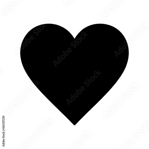 Social media like heart silhouette representing digital engagement and social networking interactions
