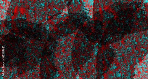 Abstract Anaglyph Background with Cyan and Red Colors for 3D Effect Creating a Mesmerizing Visual Texture and Modern Art Concept for Graphic Design Projects