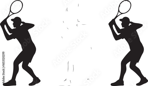 Tennis Player Silhouette Vector – Sports Design Collection

Tennis Racket and Ball Vector Bundle – Athlete Action Silhouettes

Tennis Silhouette Vector Set – Sport Icon and Logo Design
