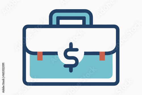 briefcase icon minimal dollar sign overlay business finance success