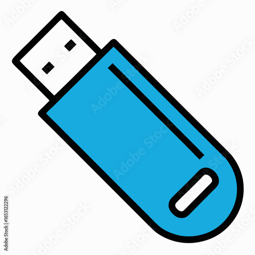 Illustration of a usb flash drive isolated on white background