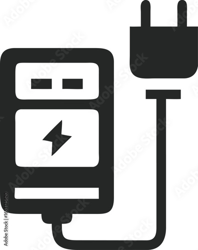 Illustration of a modern charging dock isolated on white background