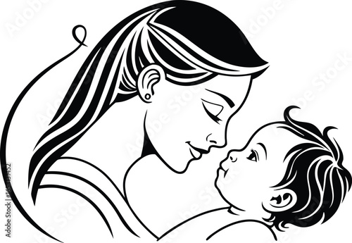 Mother with Breast Milk. Female Lactation and Motherhood. Woman Nursing a Baby. Breastfeeding and Nourishment. Motherly Care and Milk. Female Body and Milk