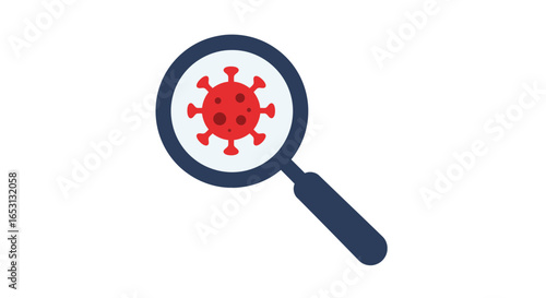 Scientific Virus Magnification Illustration