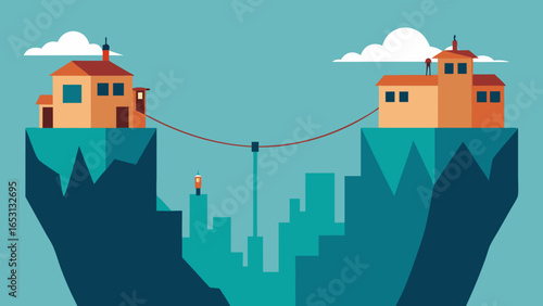Cliffside City Sheer Cliff Face Buildings Perched Urban Landscape Vertical Architecture