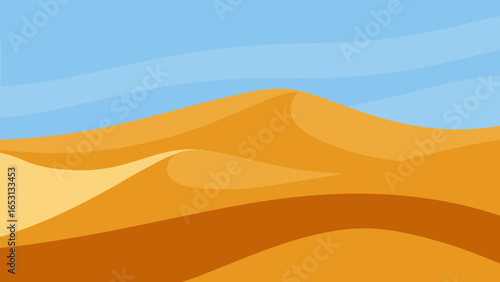 Fantasy Desert with Dunes Made of Fine Crystal Sand Magical Landscape