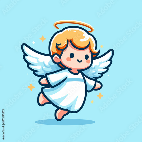 illustration of cute little angel