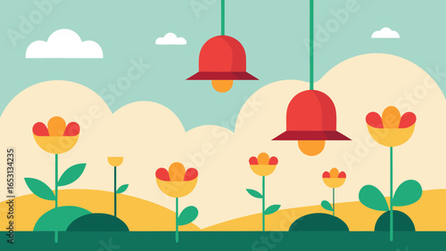 Whimsical Garden Where Flowers Chime Like Tiny Bells