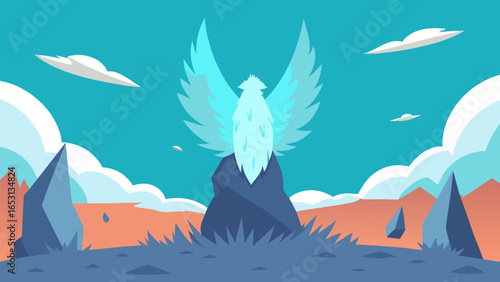 Conceptual Landscape of Giant Crystalline Feathers Remnants