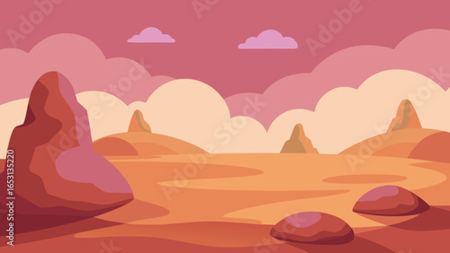 Whimsical Landscape with Soft Squishy Rocks and Boulders