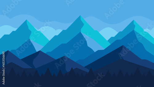 Parallax Background for a 2D Game Showing Multiple Layers of Depth