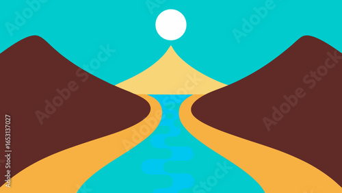 Explore the River of Time Gaze into Water Revealing Past Present Future
