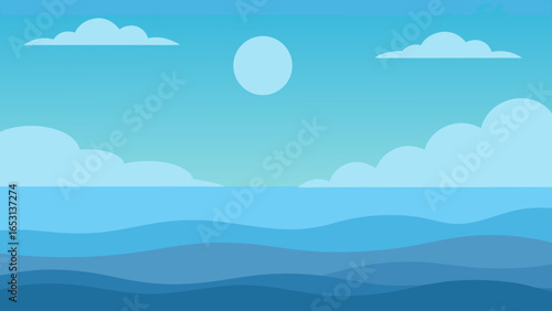 Witness a Serene Ocean View Displaying Subtle Water Ripples