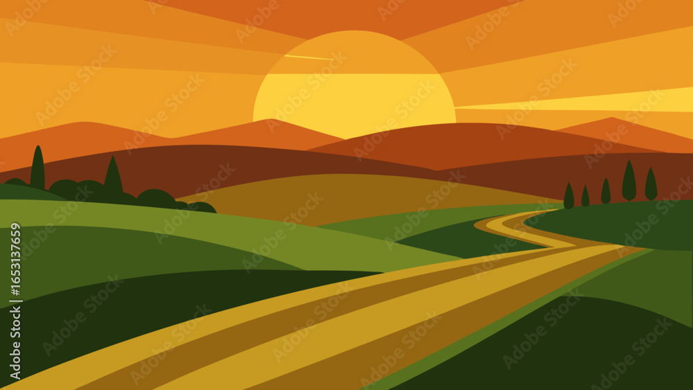 Obraz premium Witness a Solitary Large Oak Tree on Top of a Grassy Hill