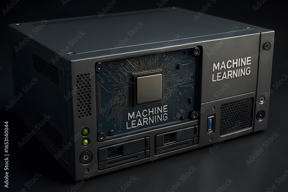 Obraz premium An image of machine learning server. 