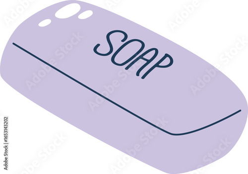 Bar of solid soap vector illustration