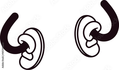 Comical doodle running feet vector illustration