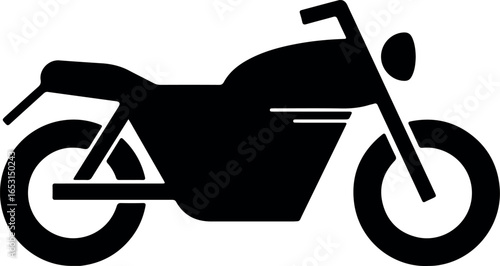 Sleek Motorbike Silhouette A Classic Motorcycle Design Representing Freedom and Speed with Timeless Appeal
