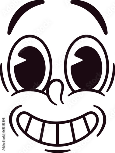 Joyful humor face animation vector illustration