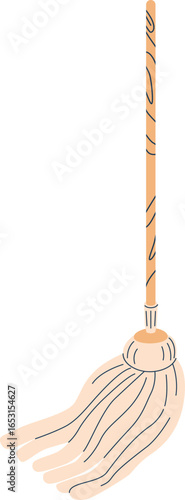 Mop with textile rope bristle