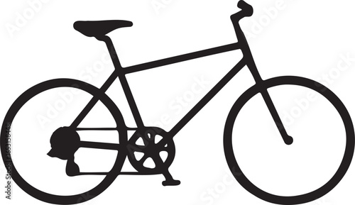 Bike silhouette: Sleek silhouette of a bicycle against a clean, uncluttered background, representing a classic means of transportation and eco-friendly activity.
