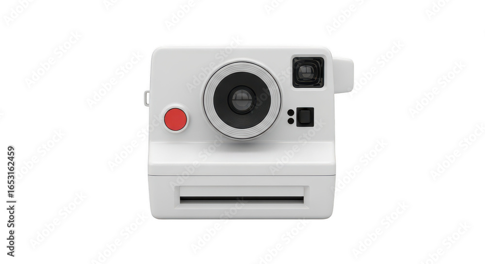White instant camera isolated on transparent background White instant camera isolated on transparent background